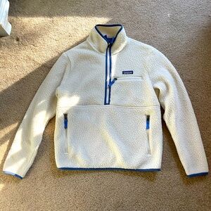 Women’s Patagonia retro pile marsupial fleece pullover color natural
